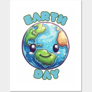 Earth cartoon Posters and Art